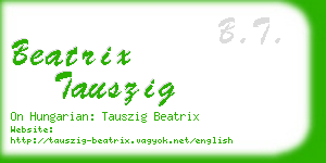 beatrix tauszig business card
